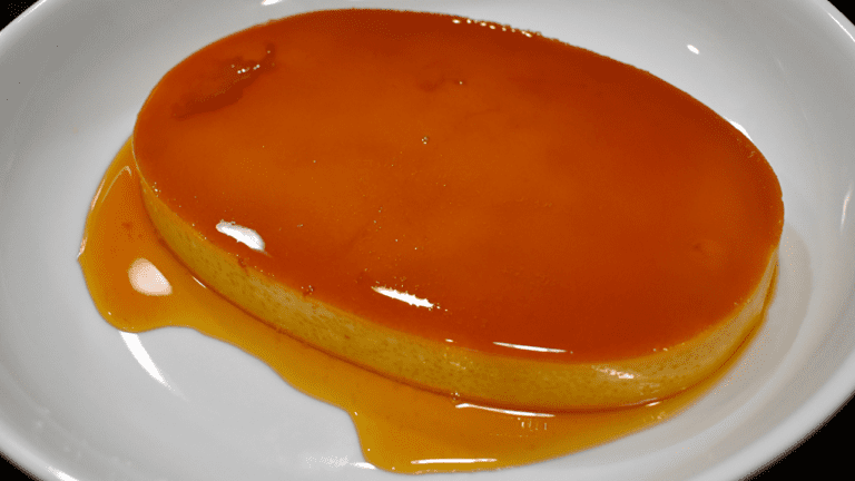 Leche flan, also known as crème caramel or caramel custard, is a popular Filipino dessert that has its roots in Spanish cuisine. It is a rich and creamy dessert made with eggs, condensed milk, evaporated milk, sugar and vanilla extract.