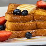 French toast, also known as "eggy bread" or "pain perdu" in French, is a popular breakfast dish that originated from Western Europe. It is made by soaking slices of bread in a mixture of beaten eggs and milk, then frying them until they are golden brown on both sides.