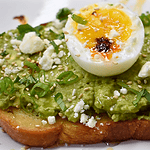 Crispy Chili Crisp Avocado Toast with Jammy Eggs
